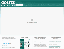 Tablet Screenshot of goetzedental.com